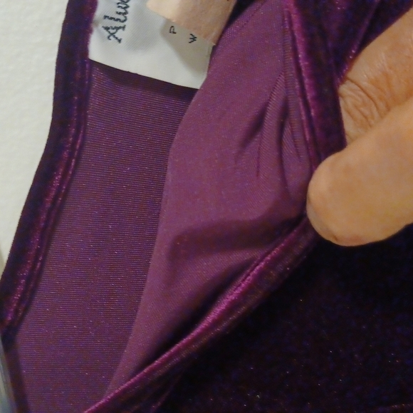 🙋Always Caroline petite vintage velour long sleeve top S 10-12 - Picture 8 of 10